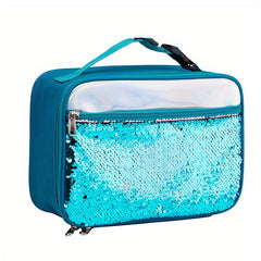 Portable Outdoor Sequin Lunch Bag Insulation Bag For Girls
