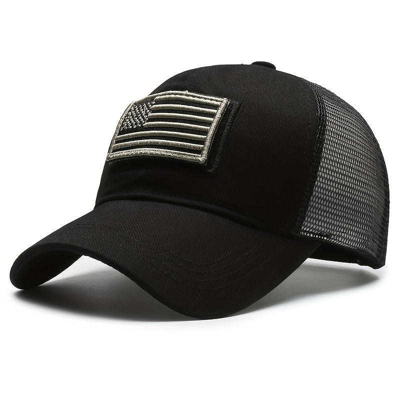 American Flag Camouflage Embroidered Baseball Cap Men's Outdoor Hat
