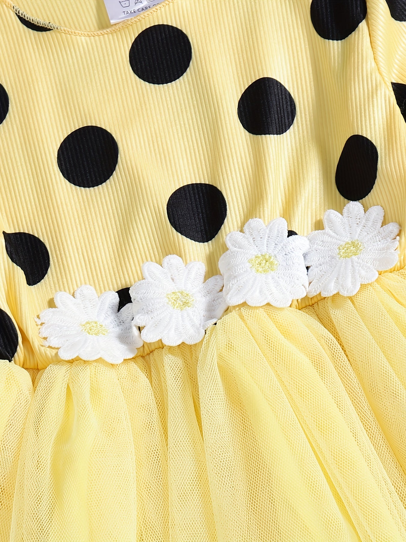 Kid Girls Polka Dot Print Princess Tutu Dress Long Sleeve Pullover