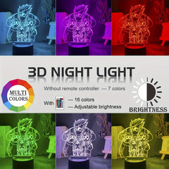 LED 3D Night Lights Acrylic Touch Lights for Bedroom Table Lamps