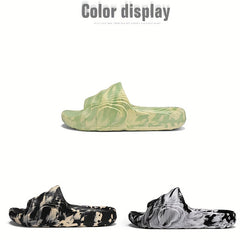 Men's Lightweight Block Slippers Open Toe Shoes For Shower Spring And Summer
