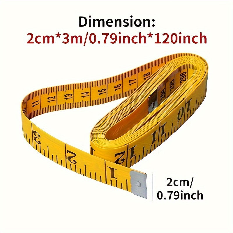 3pcs 120Inch Soft Tape Measure Double scale For Outdoor Camping