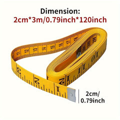3pcs 120Inch Soft Tape Measure Double scale For Outdoor Camping