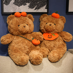 Halloween Teddy Bear Plush Toy with Pumpkin Bag