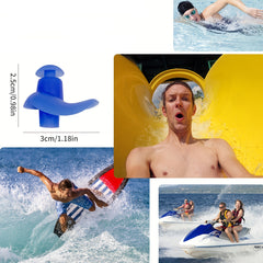 4 Pairs Reusable Silicone Ear Plugs for Swimming & Surfing