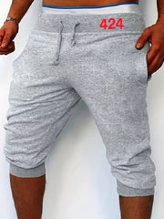Men's Solid Comfy Stretch Shorts with Elastic Waist - Summer Casual Wear