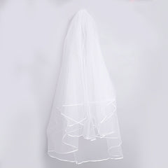 Vintage Ribbon Veil With Comb Wedding Hair Accessories