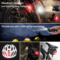 Bright USB Rechargeable Bike Light Set