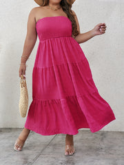 Women's Graphic Print Tube Maxi Dress