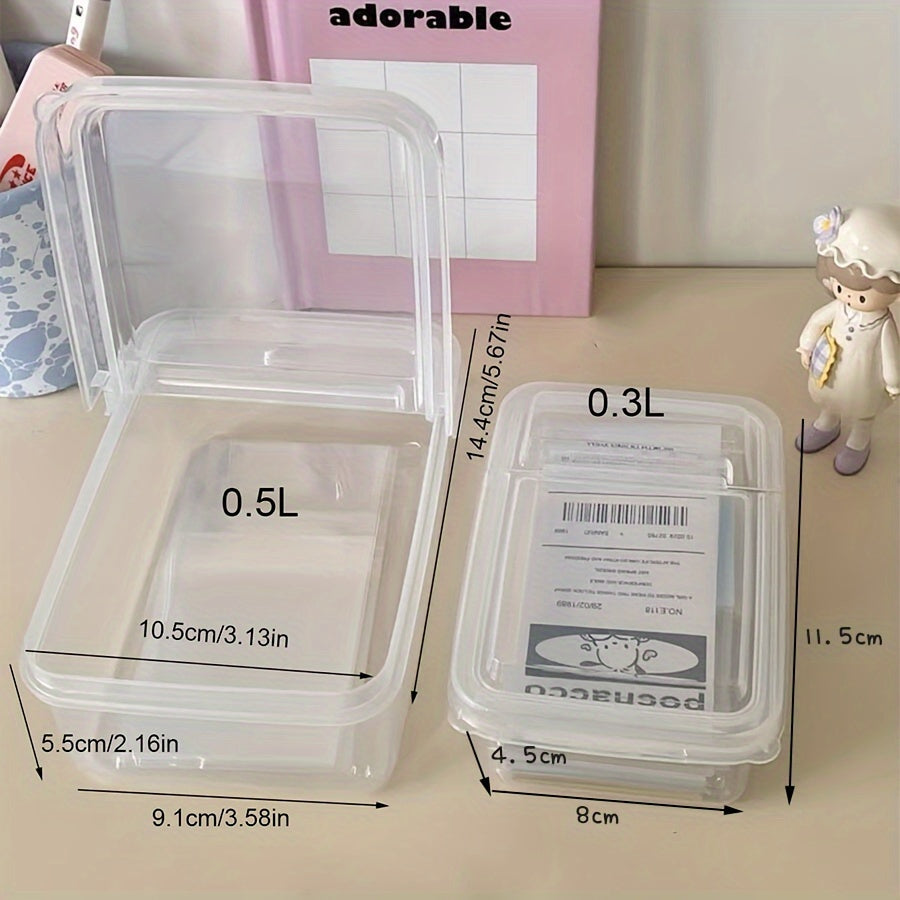 3L 5L ABS Flip Transparent Storage Box