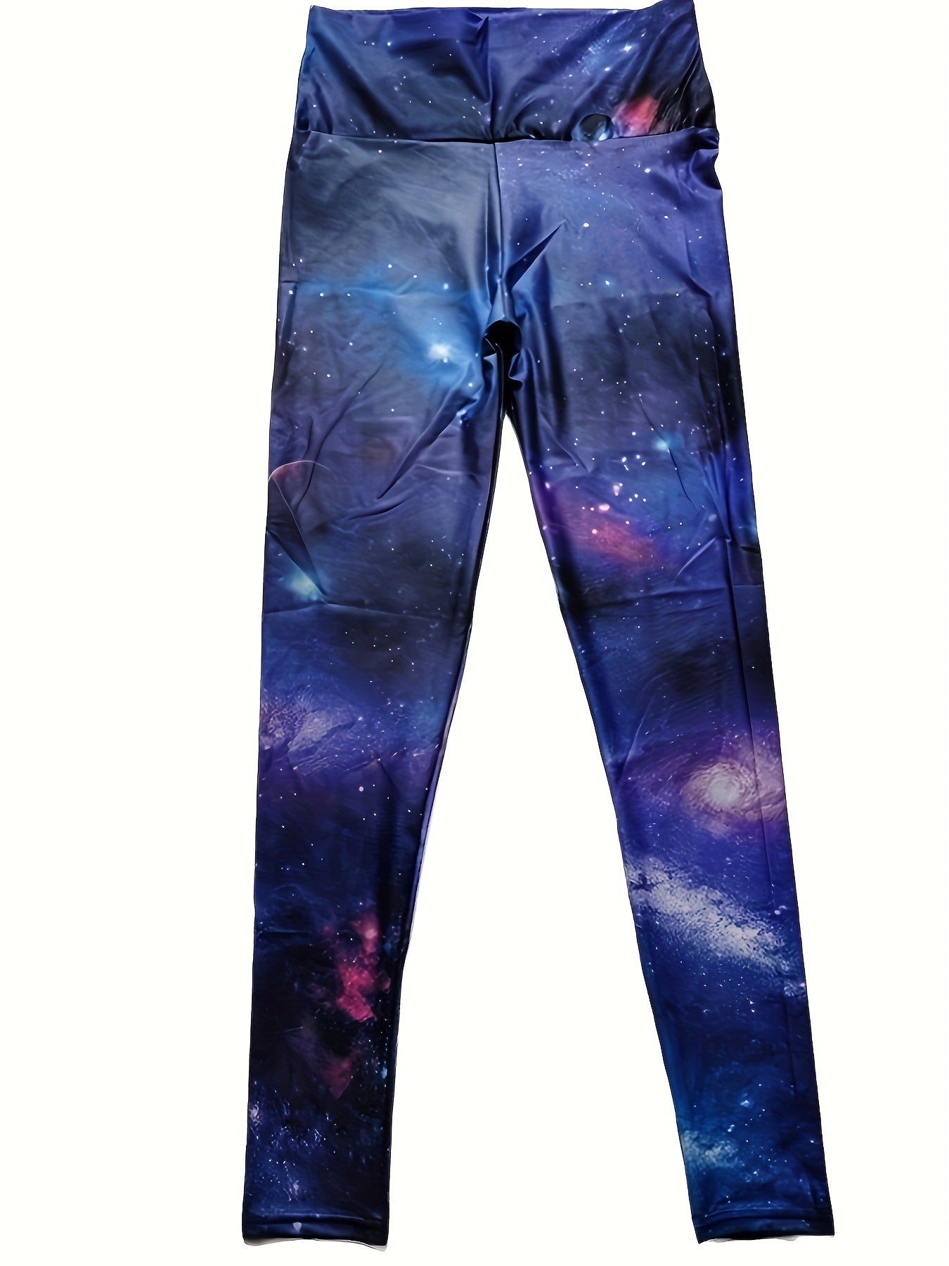 Galaxy Print High Waist Tummy Control Fitness Pants