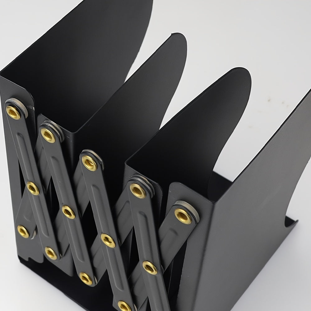 Adjustable Bookend Expandable Magazine File Holder Desk Organizer