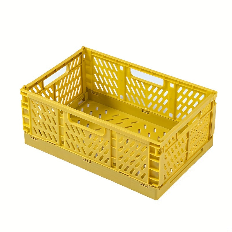 Plastic Folding Storage Basket Large Capacity Organizer Container
