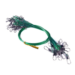 10pcs Steel Fishing Wire with Swivel Rings for Stronger Catches