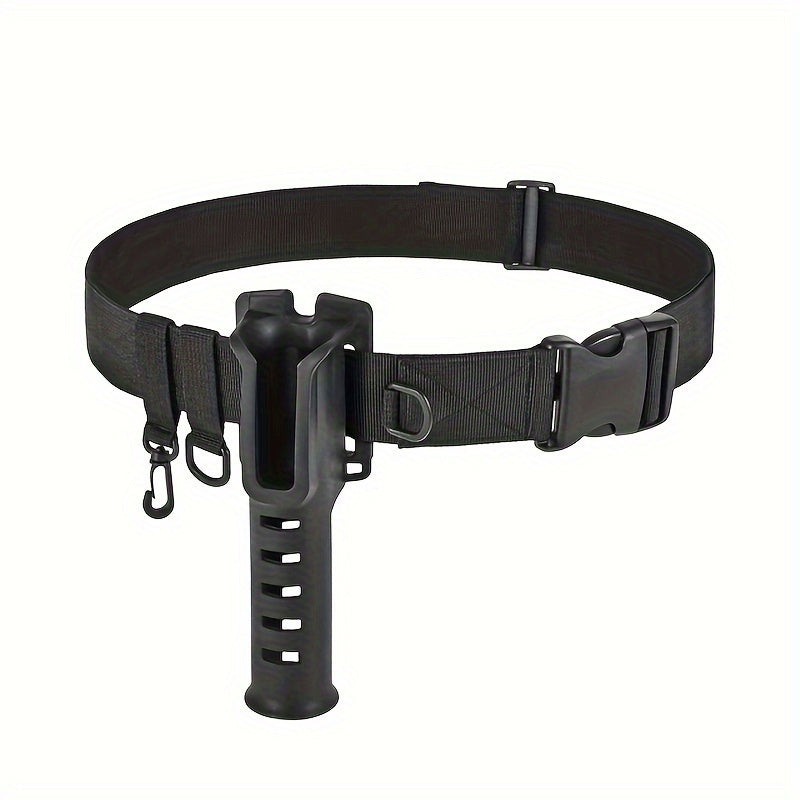Adjustable Fishing Waist Belt with Rod Holder for Spinning and Casting Rods