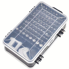 115 in 1 Tool Box Hardware Set with Screwdriver, Magnetizer & Suction Cup