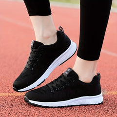 Women's Breathable Mesh Panel Saneakers Lace Up Lightweight Sporty Shoes