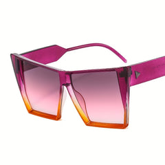 Oversized Square Frame Sunglasses Gradient Lens Glasses UV400