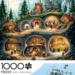 1000pc Enchanted Hobbit Village Fantasy Art Puzzle