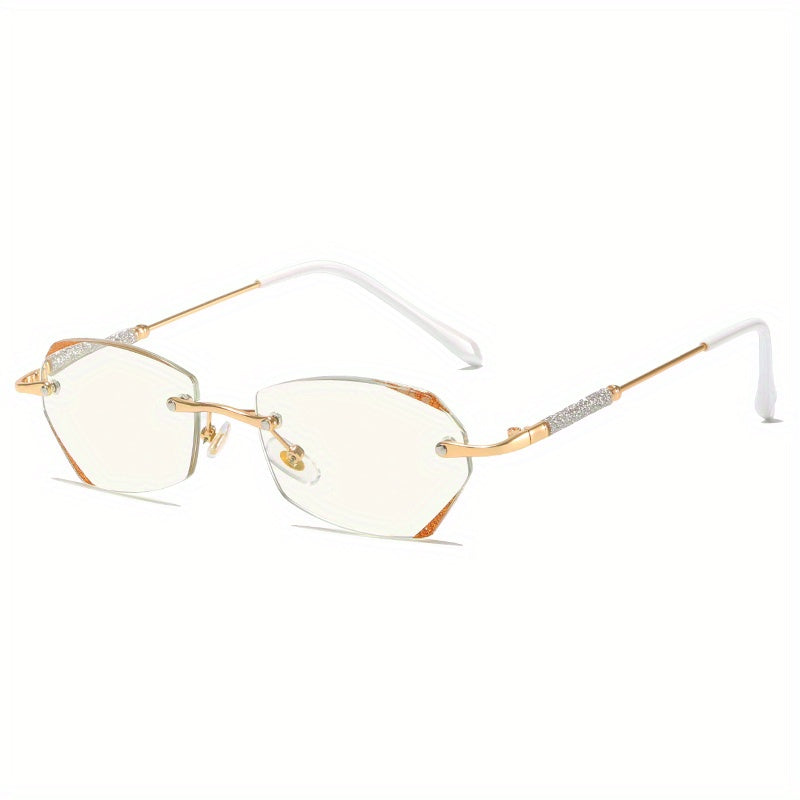Light Blocking Rimless Reading Glasses for Women Unisex