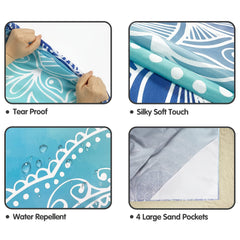 Large Picnic Blanket Waterproof Sandproof Mat Machine Washable Beach Park