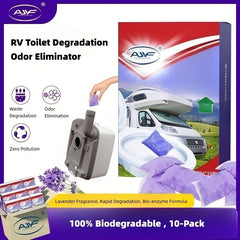 10pcs RV Water Tank Enzyme Treatment Drain Deodorizing Toilet Paper Dissolving