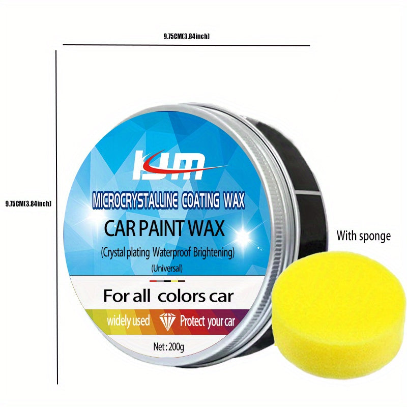 200g Car Paint Wax Crystal Coating Sponge Polishing Protection