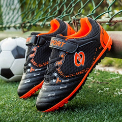Boys Hook & Loop TF Soccer Cleats Comfortable Sport Shoes Kids Children