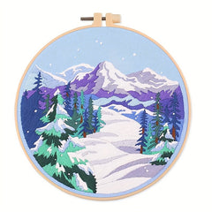 Landscape Embroidery DIY Material Bag Kit with Bandage
