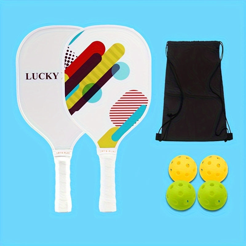 Pickleball Paddle Set Of 4 Paddles With Edge Guard And Rubber Ring