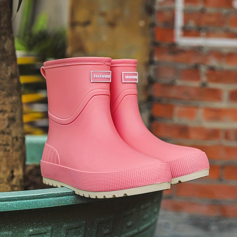Women's Waterproof Non slip Rain Boots Wear Resistant Short Boots