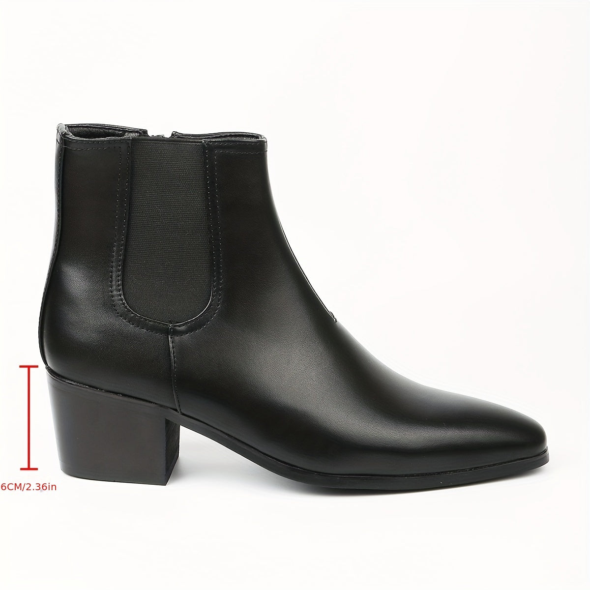 Men's High Heeled Zipper Boots