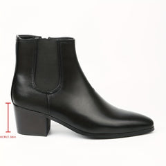Men's High Heeled Zipper Boots