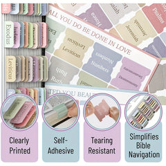 Bible Tabs 75 Tabs Minimal Morandi Laminated Tabs For Women And Men
