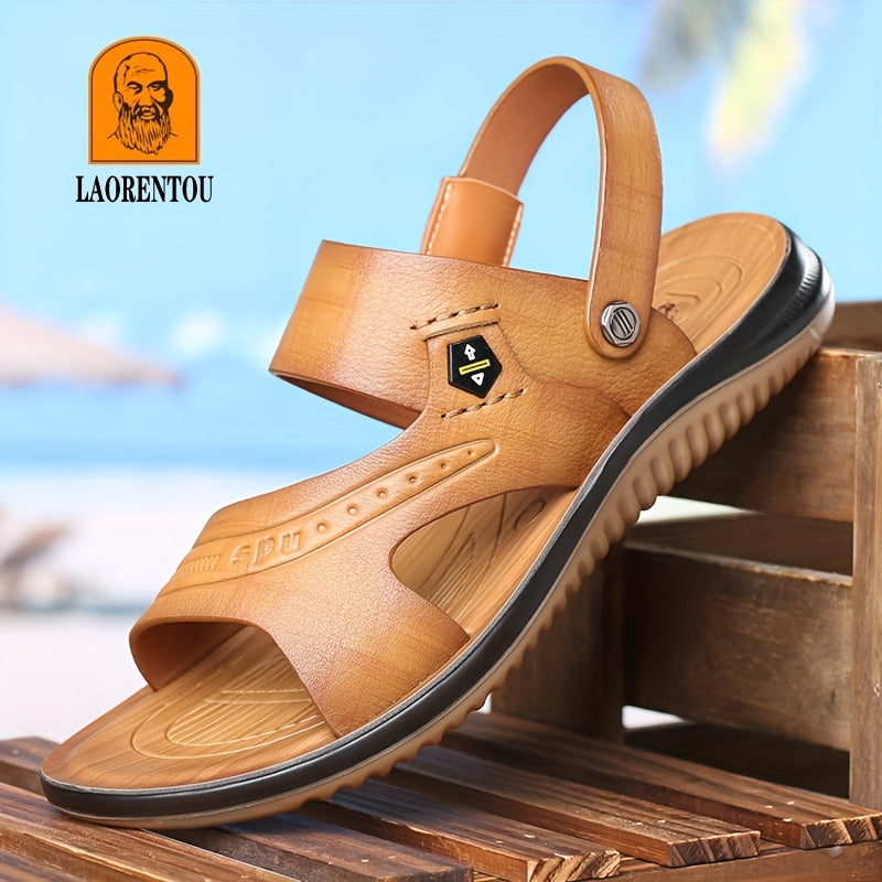 LAORENTOU Men's Non Slip Lightweight Slides Open Toe Quick Dry Slippers