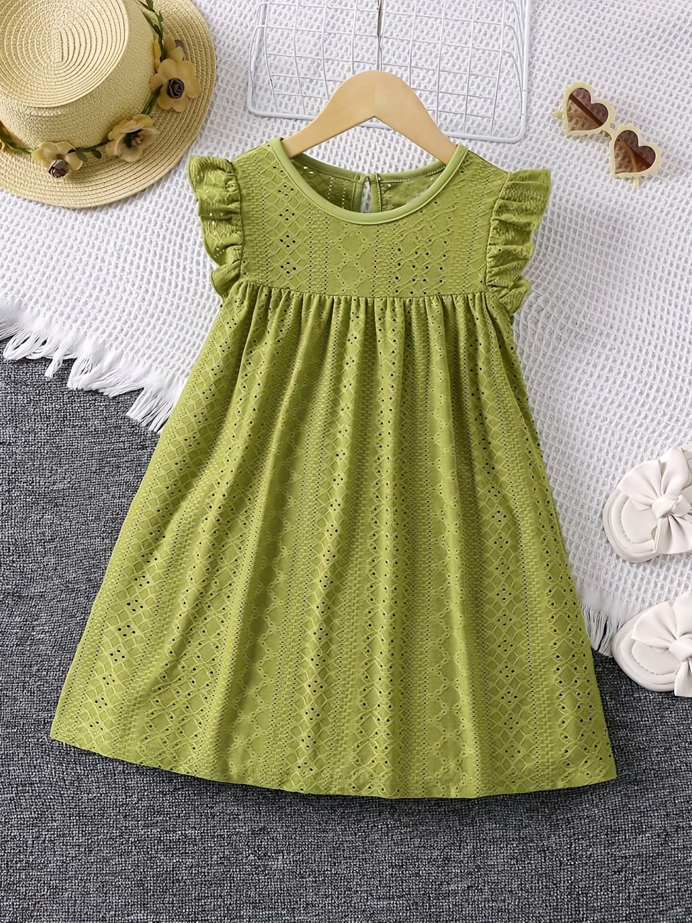 Girls Ruffle Dress Sleeveless Summer Party Wedding Princess Dress