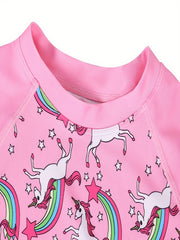 Toddler Girls Unicorn Swimsuit Tankini Set Beach Clothes Bathing Suit