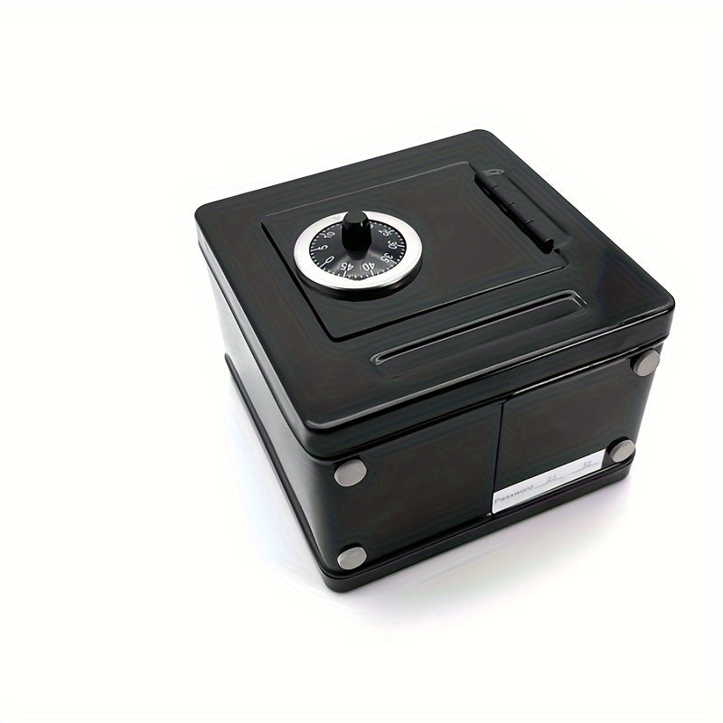Metal Mini Safe Coin Storage Box Combo Lock Key Organizer Small Jewelry Box