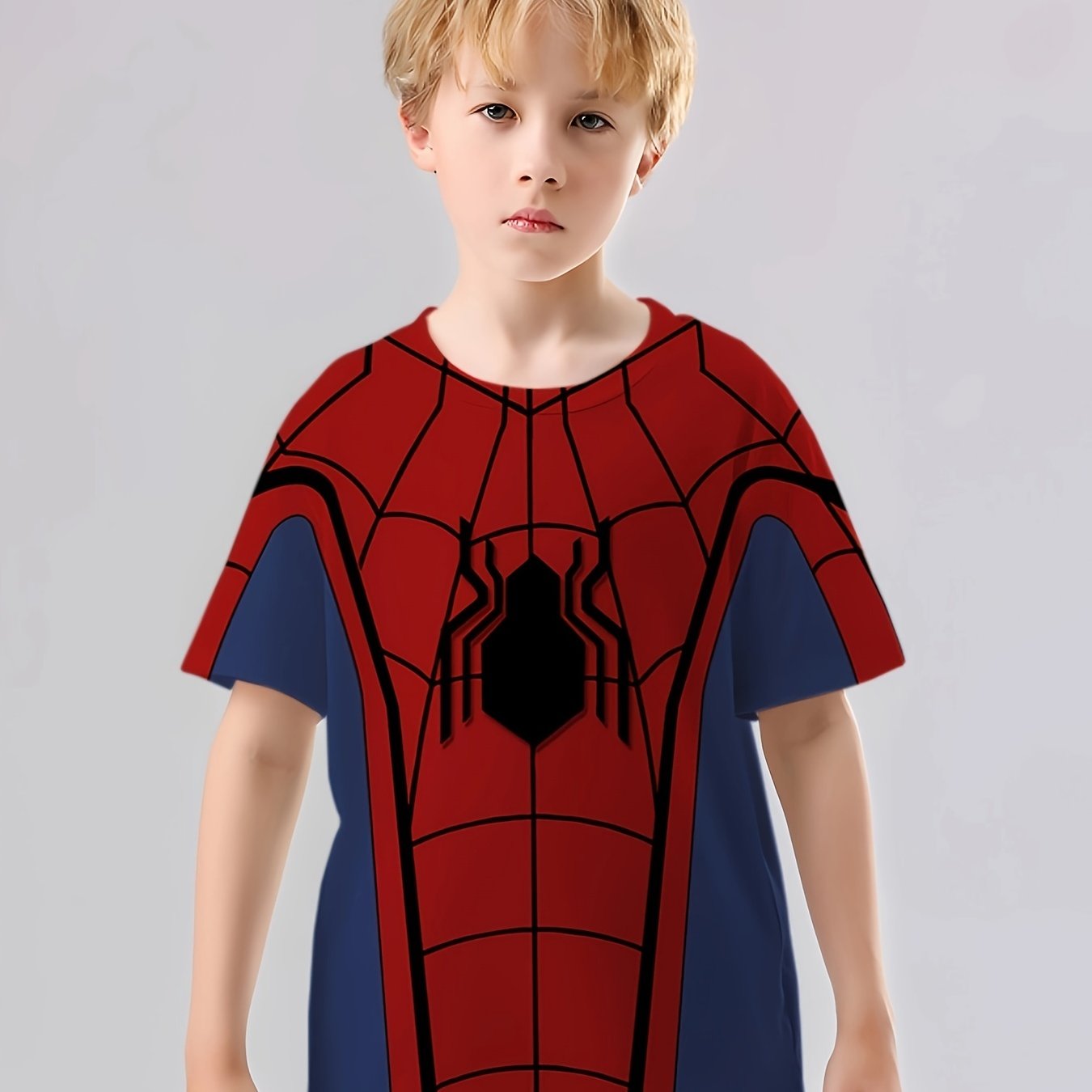 Boys Spider Print Short Sleeve Summer T shirt
