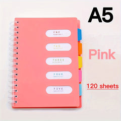 Colorful Thickened Notepad with Spiral Coil - Perfect for Students