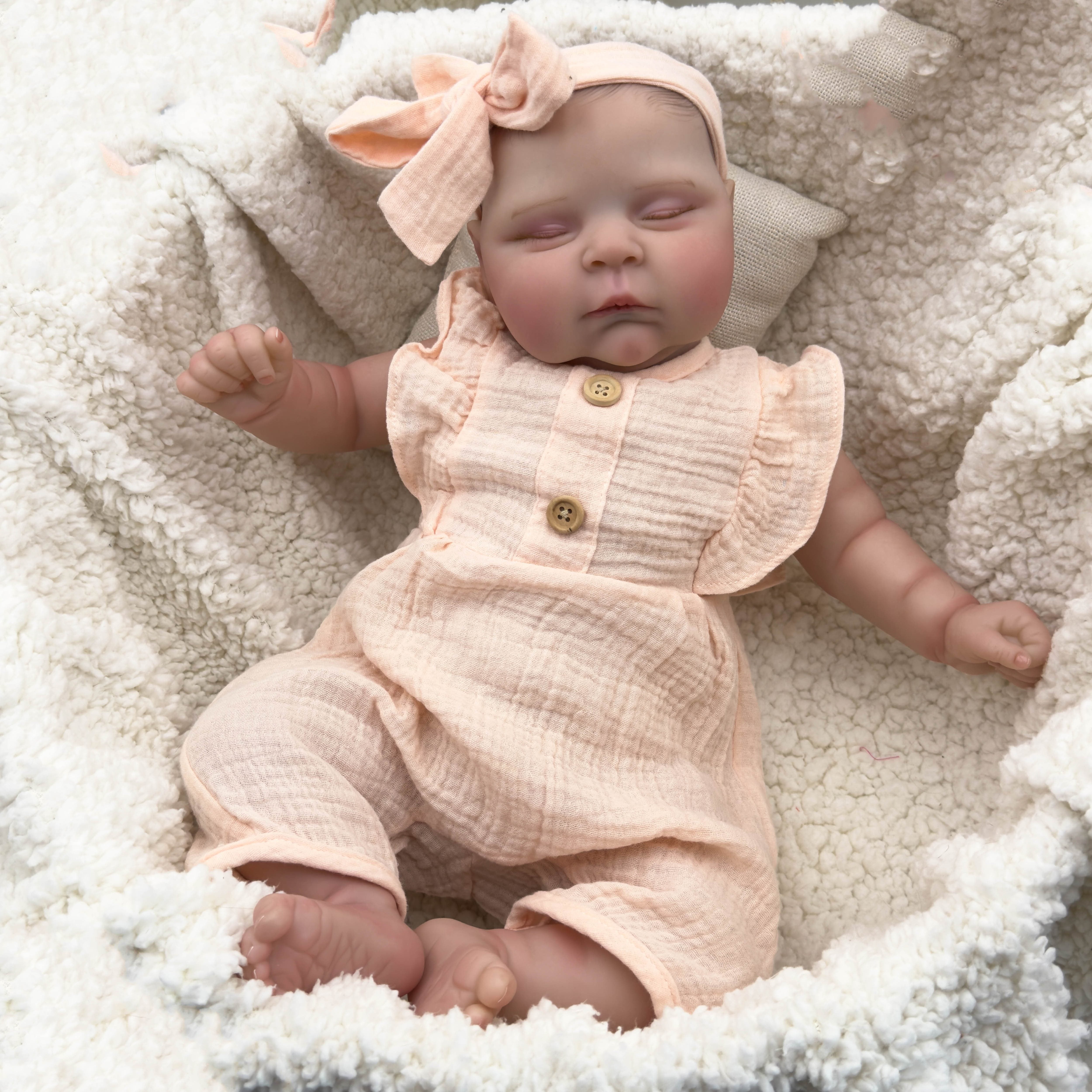 iCradle Anime Themed 19 Inch Reborn Lifelike Doll with Hand Painted Hair