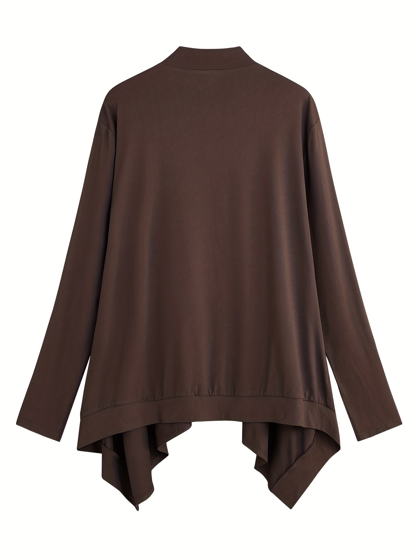 Casual Cardigan Solid Long Sleeve Open Front Stretch Cardigan