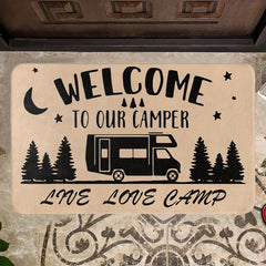 Non-Slip RV Floor Mat 50x80cm Letter Pattern