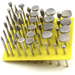 50pcs Diamond Coated Grinding Head Burrs Set for Rotary Tool