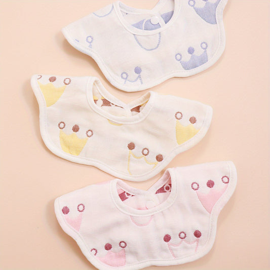 Newborn Baby Bib Pure Fabric Petal Printed Pattern