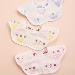 Newborn Baby Bib Pure Fabric Petal Printed Pattern