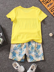 Boys Summer Casual Outfit T shirt & Shorts Kids Clothes Sets