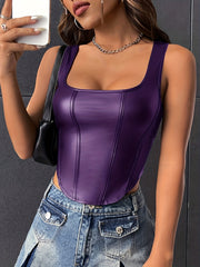Y2K Sexy Square Neck Bustier Tank Top