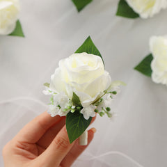 Classic Rose Corsage for Groom, Weddings, Formal Events