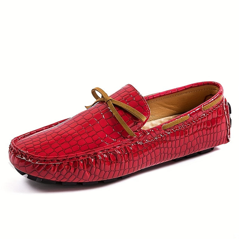 Men's Bowknot Loafer Shoes Comfy Slip On Moccasin Driving Shoes